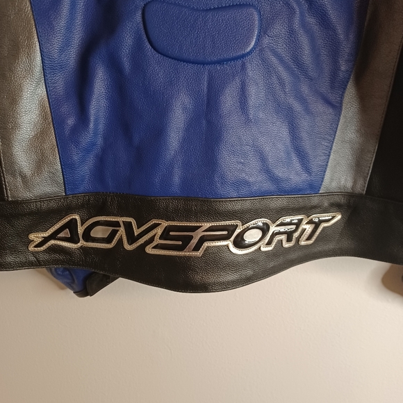 AVG Leather Motercyvle Jacket sz 44 - Picture 5 of 11